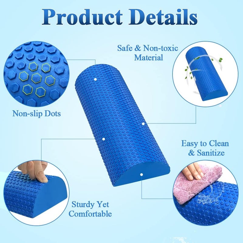 AOSSA BBL Toilet Seat Riser Pillow, Brazilian Butt Lift Toilet Seat Lifter, Commode Cushion Riser Butt Pillows for Sitting, 3 inch High Elevated Seat Cushion for Hemorrhoid Surgery Recovery (Blue) - Image 5